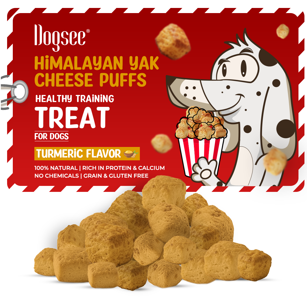 Dogsee Mini Pops Puffed Yak Turmeric Treats