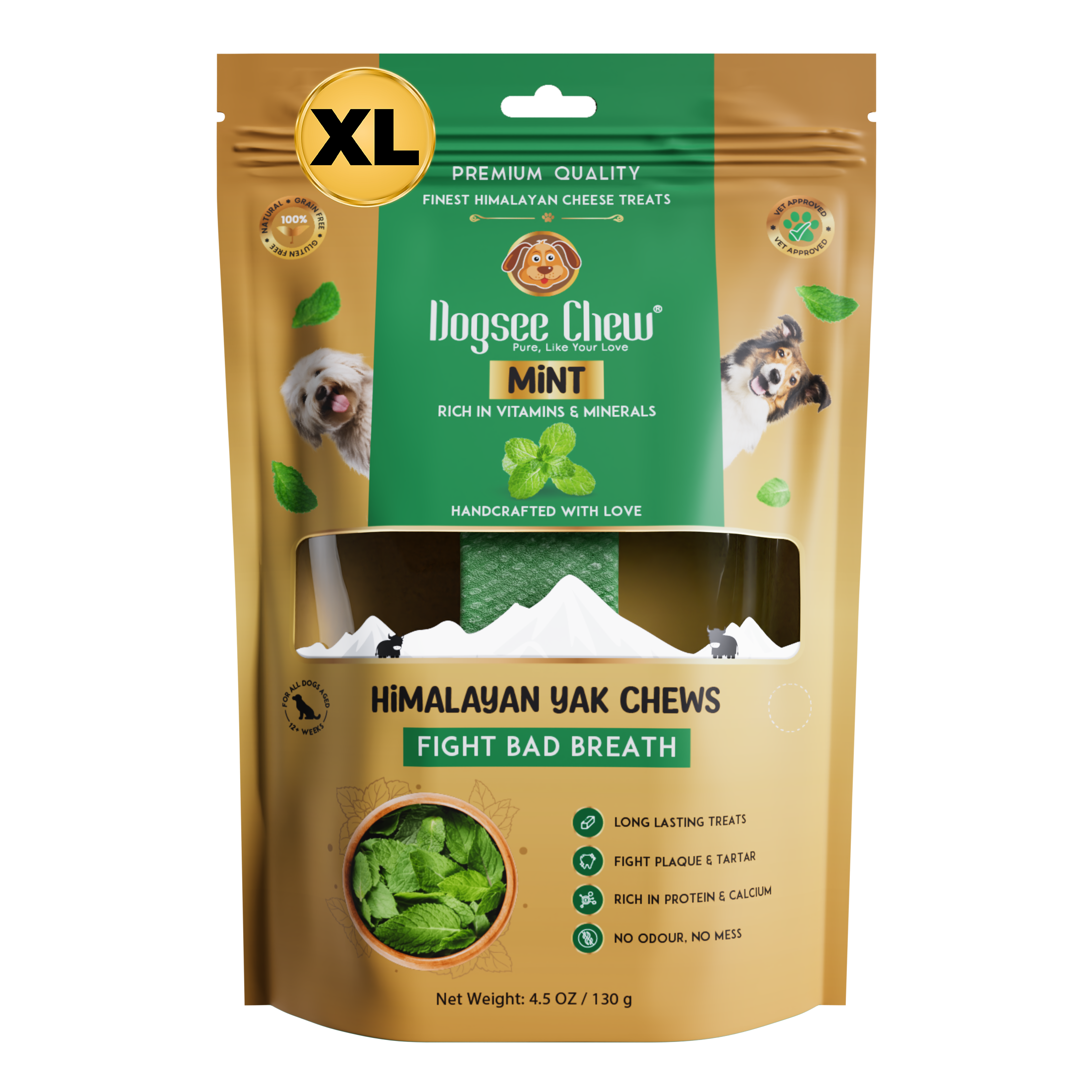 Dogsee Mint Yak Cheese Himalayan Dog Chews