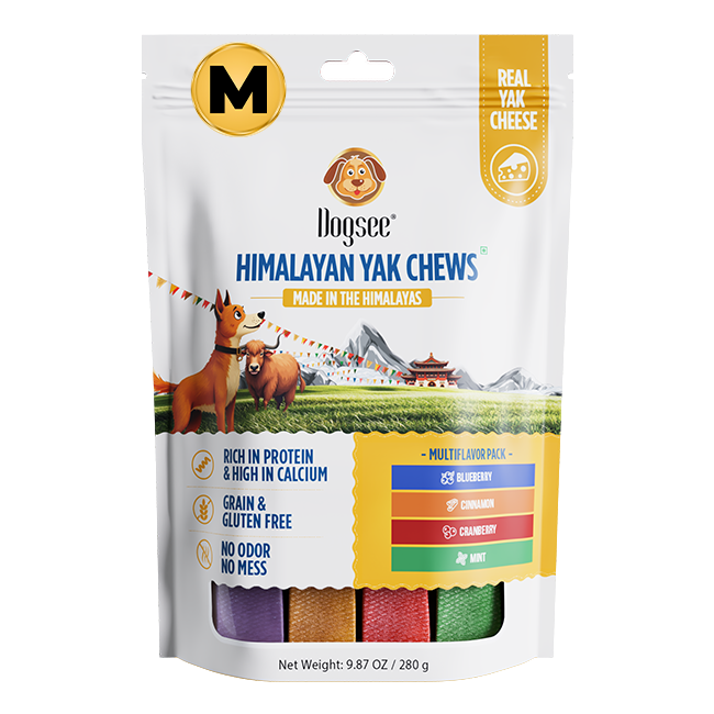 Dogsee Multiflavor Yak Chews(Blueberry Cranberry Cinnamon & Mint)