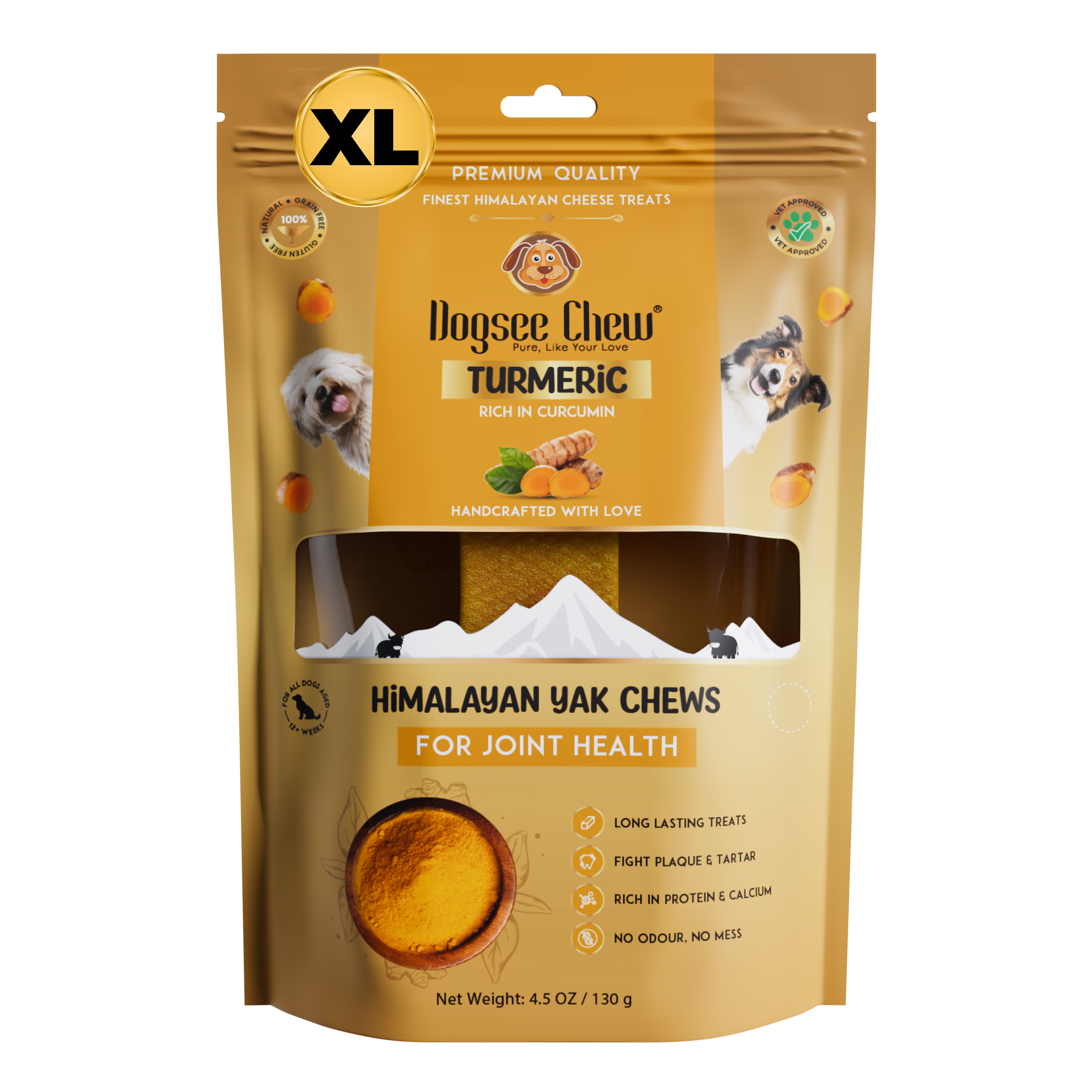 Dogsee Turmeric Yak Cheese Himalayan Dog Chews