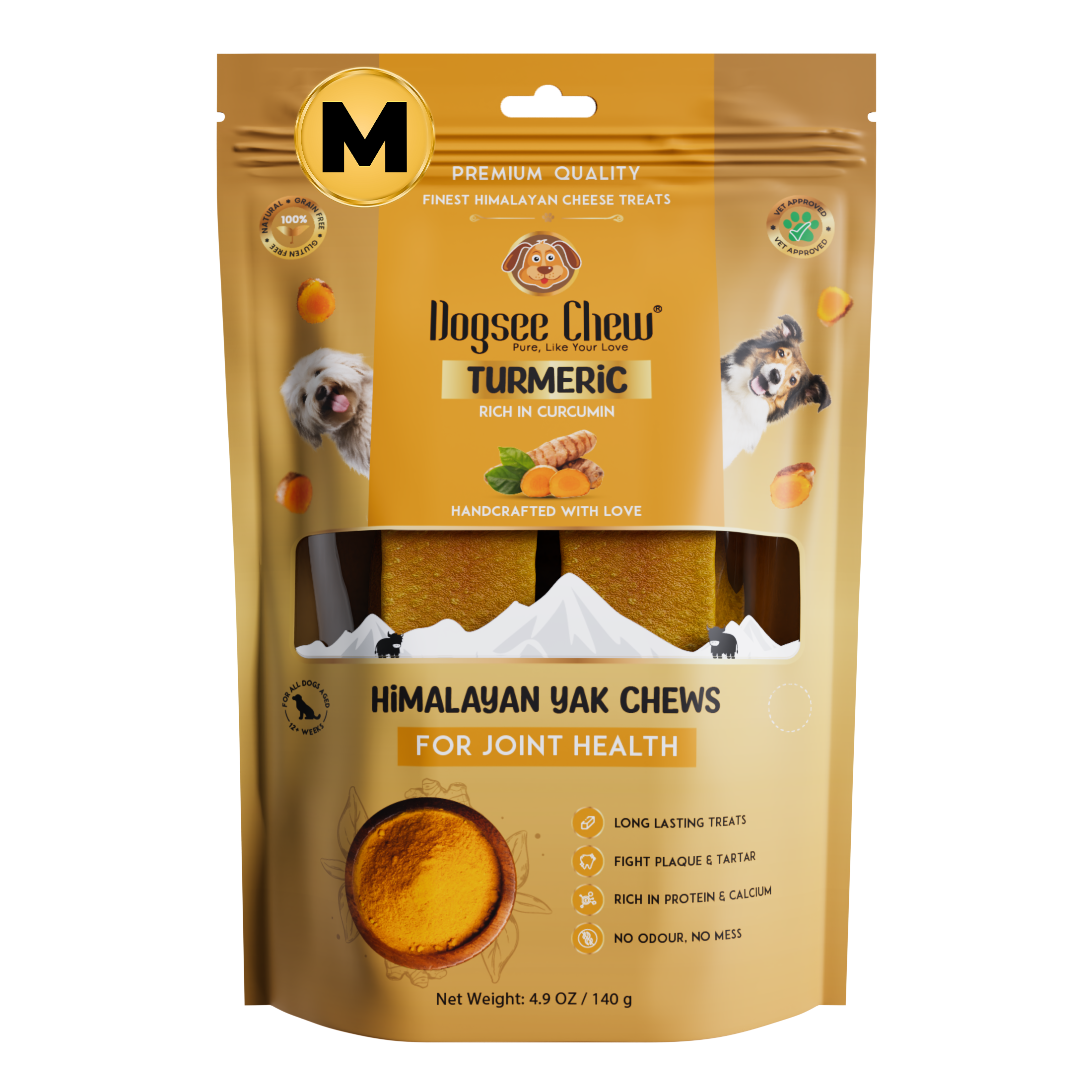 Dogsee Turmeric Yak Cheese Himalayan Dog Chews