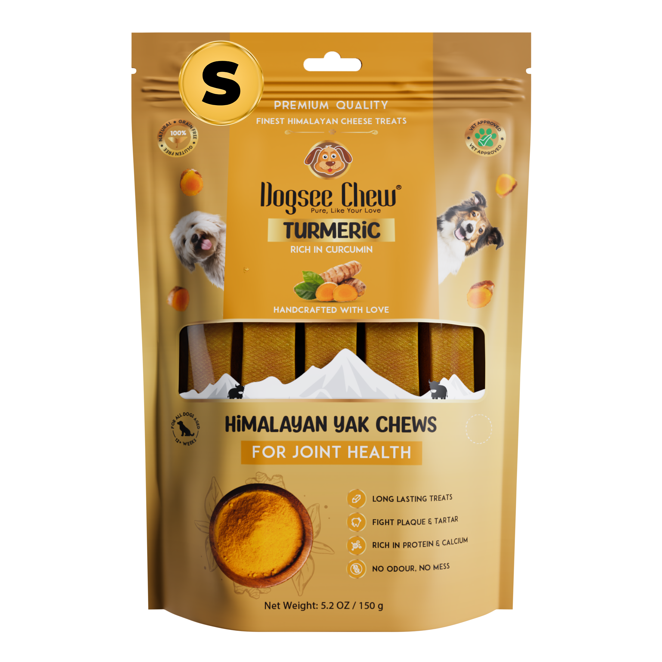 Dogsee Turmeric Yak Cheese Himalayan Dog Chews