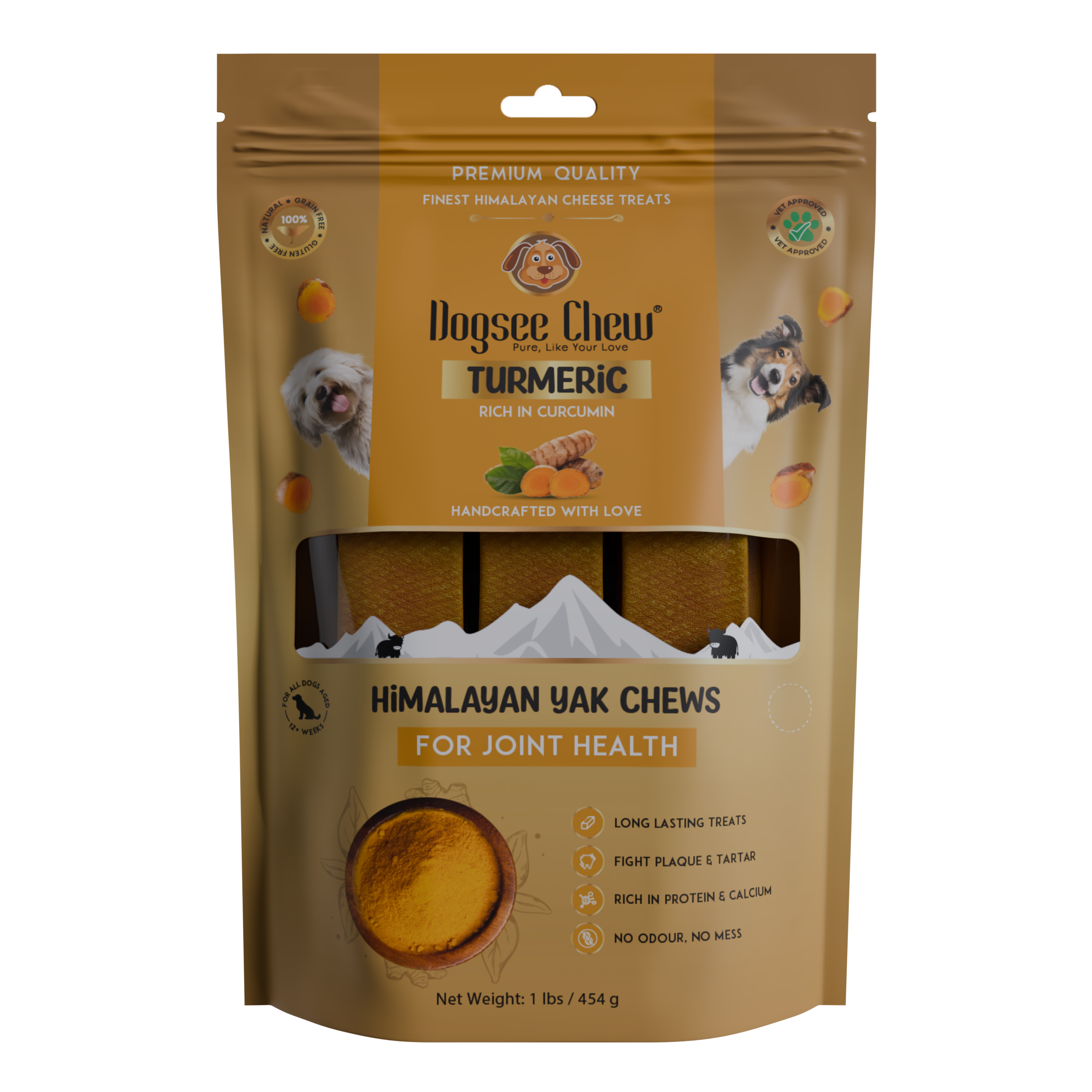 Dogsee Turmeric Yak Cheese Himalayan Dog Chews