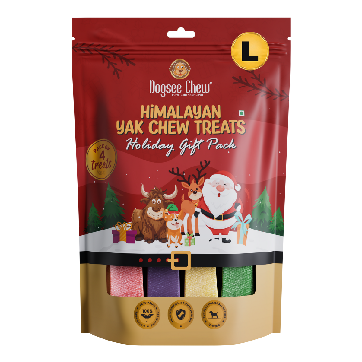 Dogsee Festive for Dogs (Strawberry, Blueberry, Peanut & Mint)