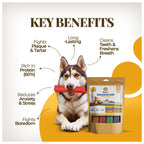 Dogsee Multiflavor Yak Chews(Blueberry Cranberry Cinnamon & Mint)