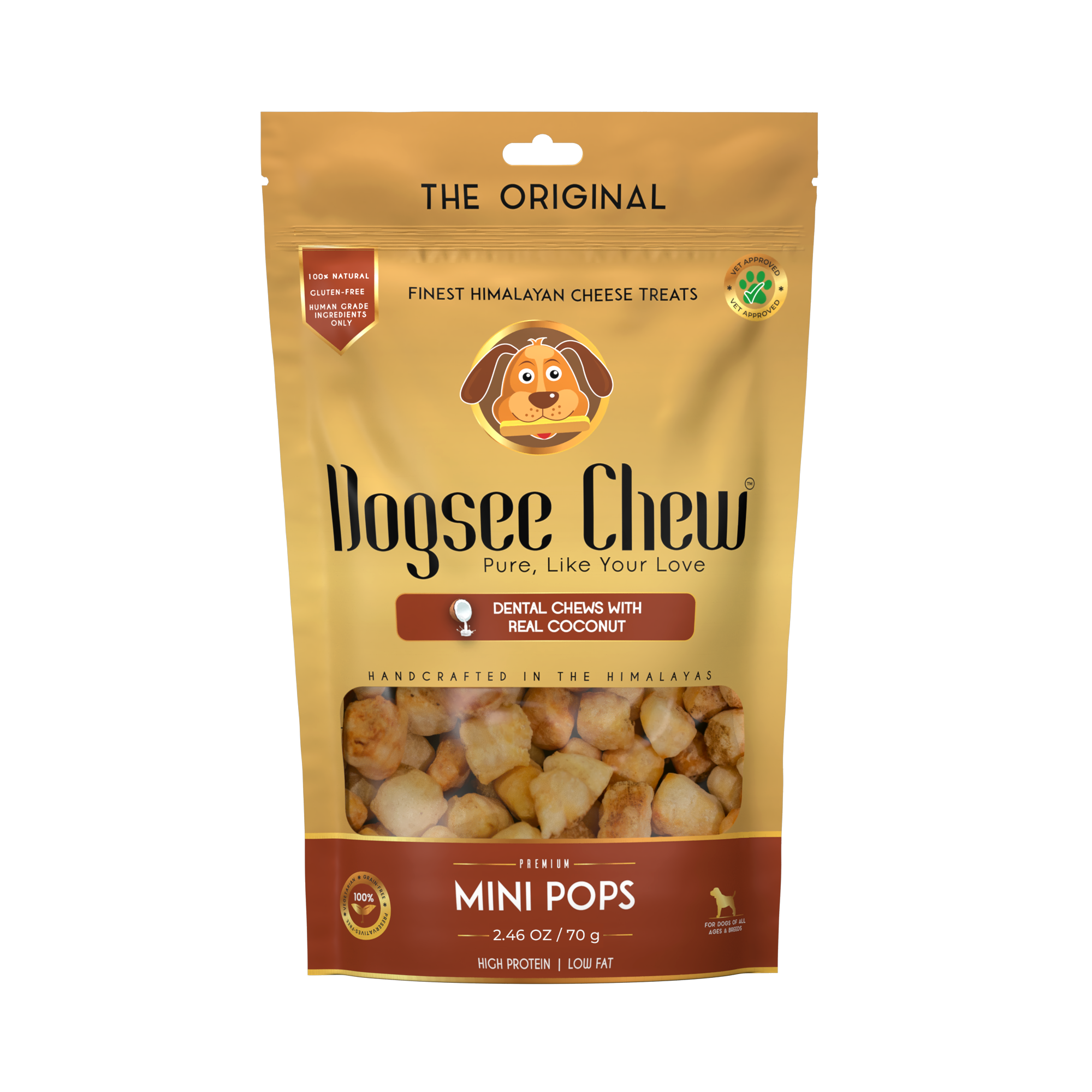 Dogsee Mini Pops Puffed Yak Coconut Treats