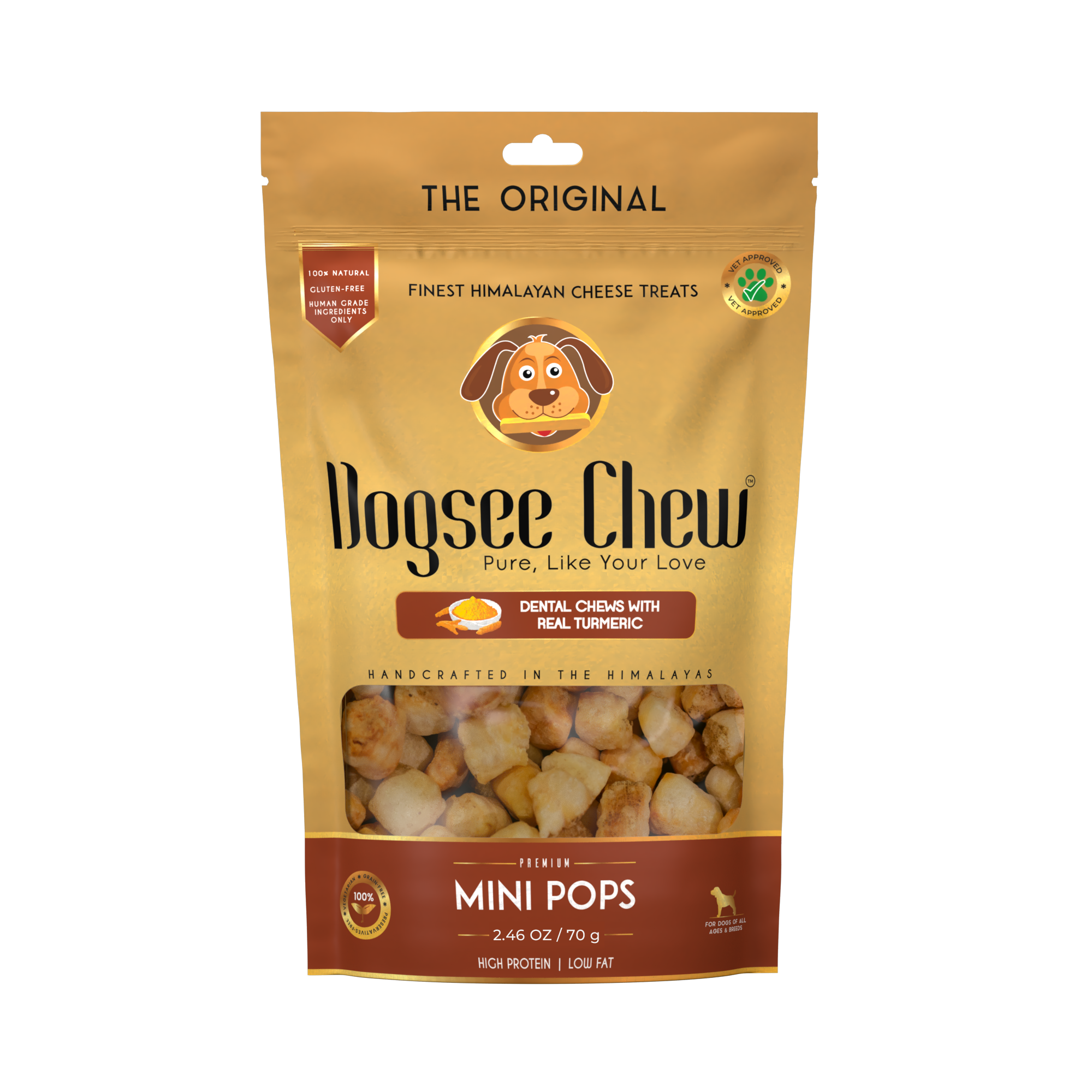 Dogsee Mini Pops Puffed Yak Turmeric Treats