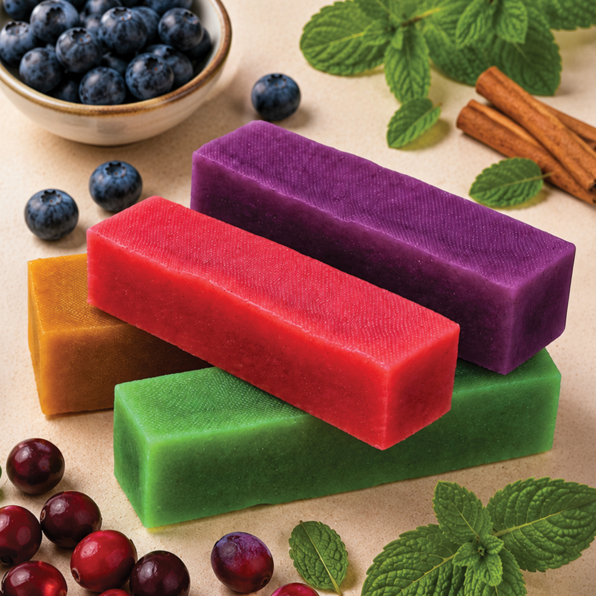 Multiflavor Yak Chews (Blueberry, Cranberry, Cinnamon & Mint)