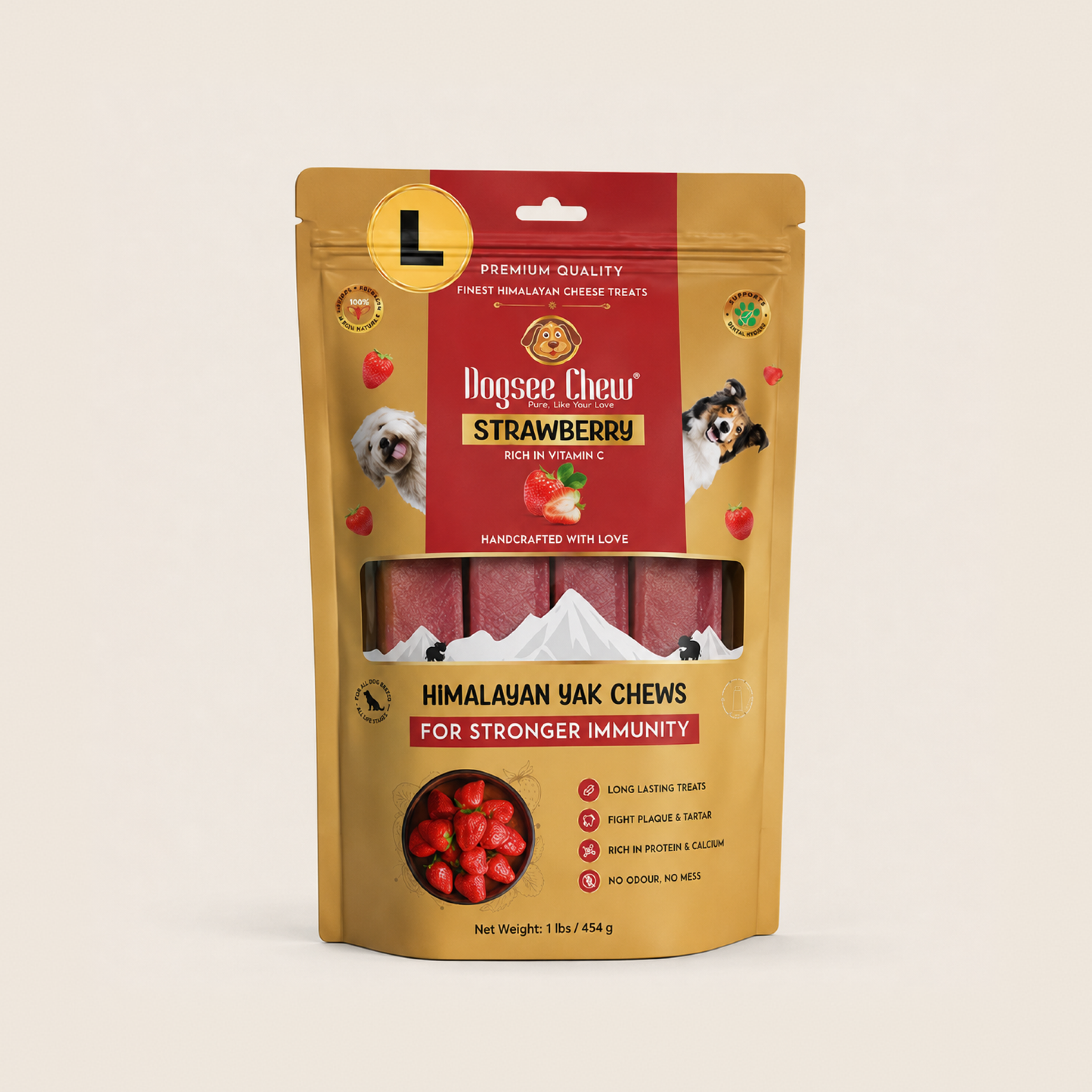 Strawberry Himalayan Yak Chews