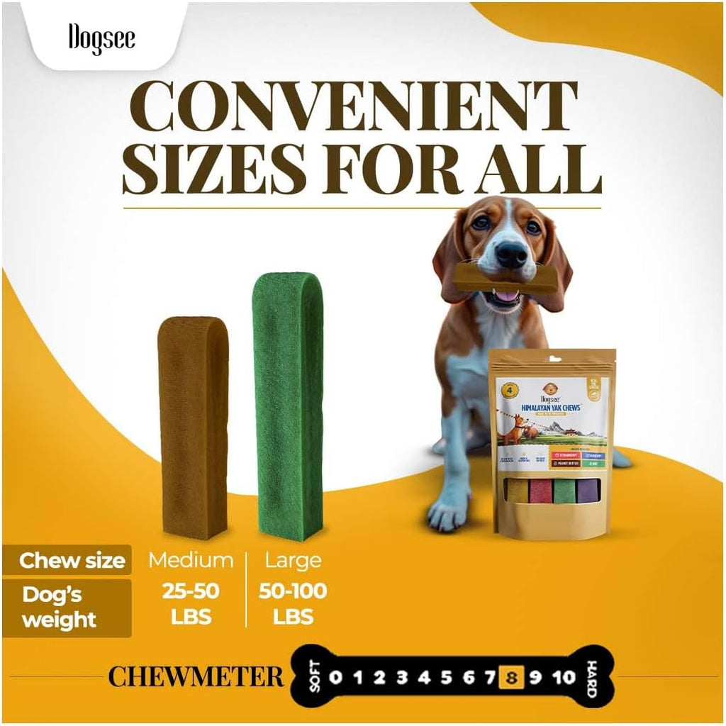 Dogsee Multiflavor Yak Chews(Strawberry Blueberry Coconut & Mango)