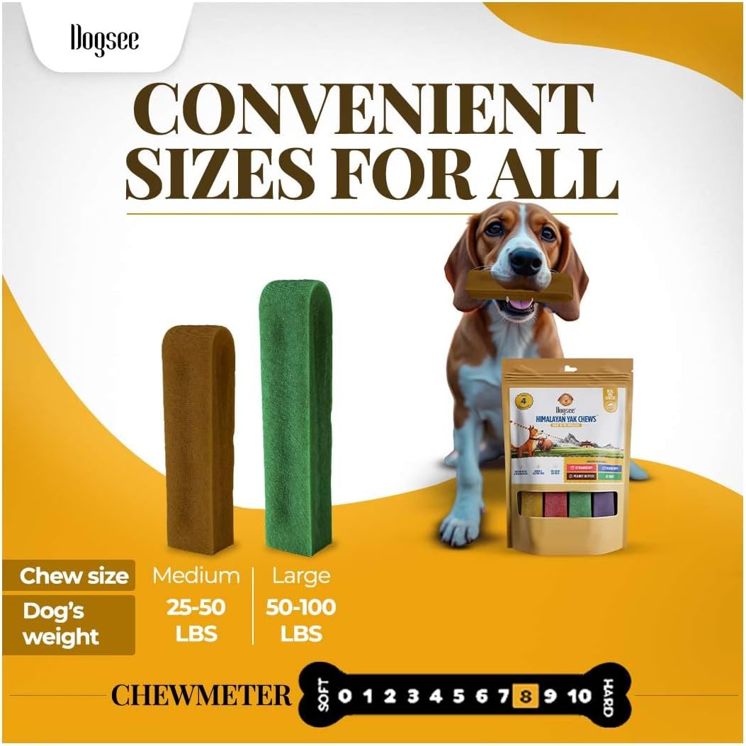Dogsee Multiflavor Yak Chews(Strawberry Blueberry Coconut & Mango)