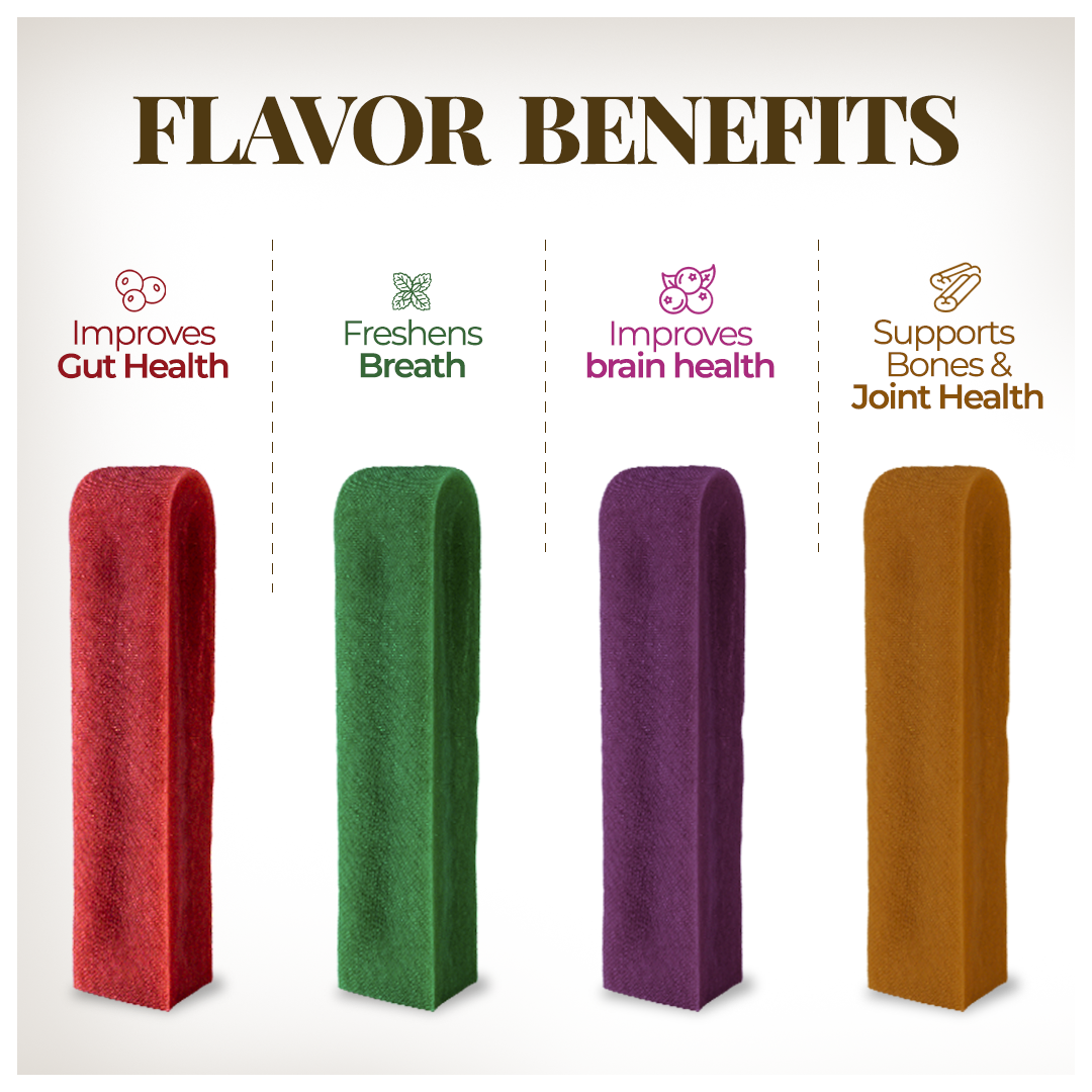 Dogsee Multiflavor Yak Chews(Blueberry Cranberry Cinnamon & Mint)