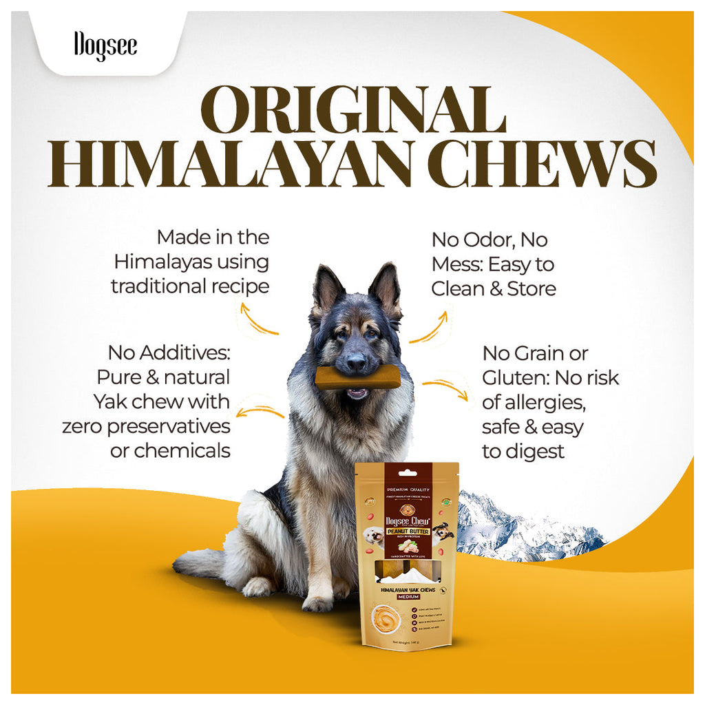 Dogsee Peanut Butter Yak Cheese Himalayan Dog Chews