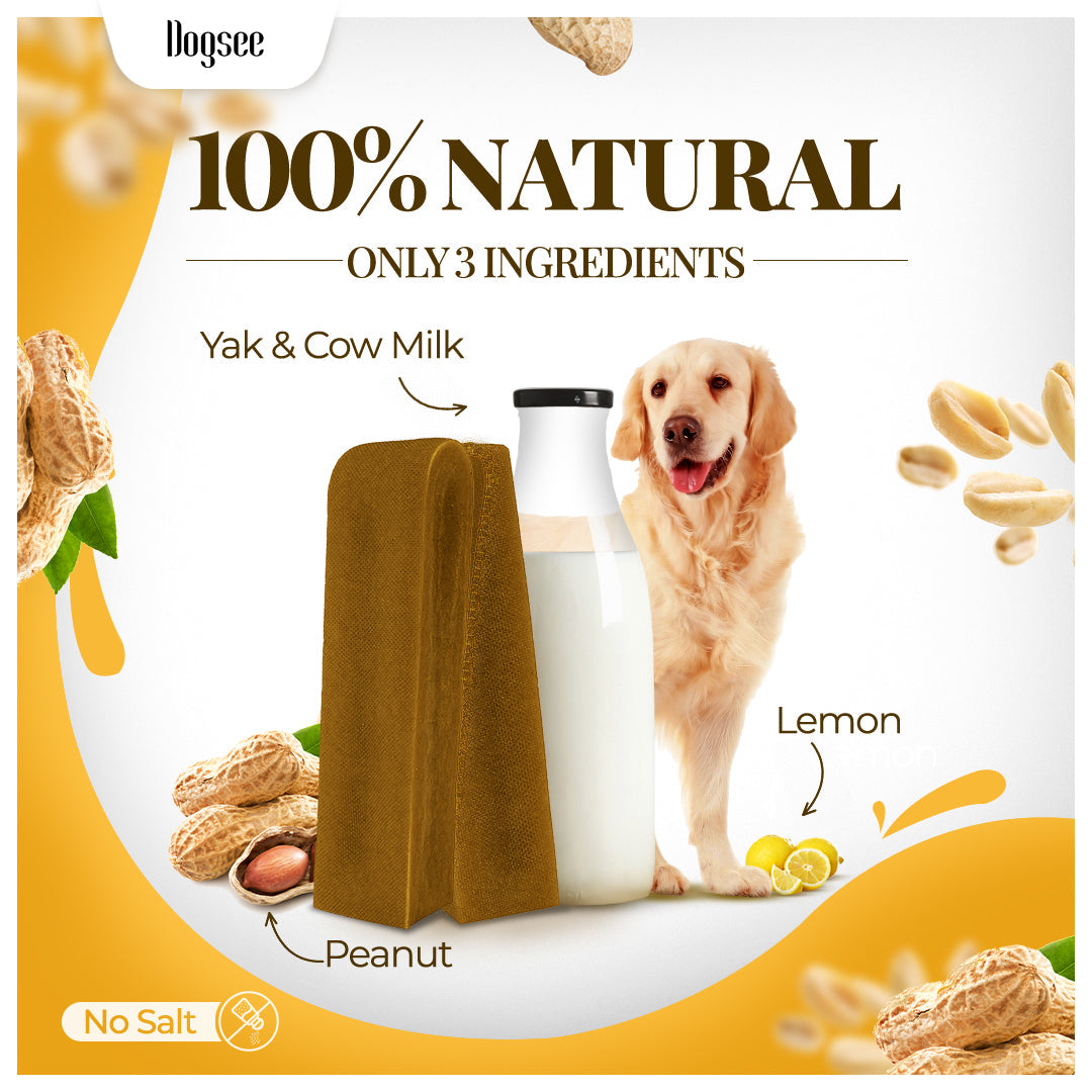 Dogsee Peanut Butter Yak Cheese Himalayan Dog Chews